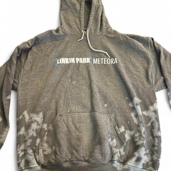 Grey Linkin Park Meteora tie dye hoodie Size Medium Brand New - Picture 1 of 3
